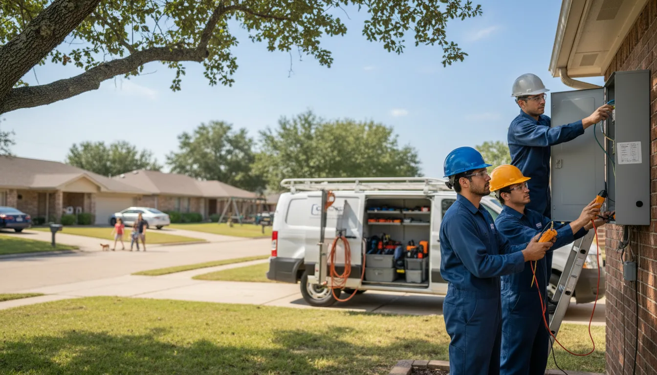 Certified electrician providing emergency electrical services in Pettigrew, AR